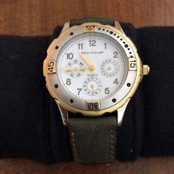 Izod Club Accessories - Izod Club Unisex with Genuine Leather Band